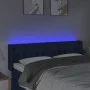 Blue fabric headboard with LED 147x16x78/88 cm by , Headboards and footboards - Ref: Foro24-3123576, Price: 79,70 €, Discount: %