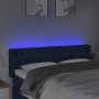 Kopfteil aus blauem Stoff mit LED 147x16x78/88 cm von , Kopf- und Fußteile - Ref: Foro24-3123576, Preis: 68,62 €, Rabatt: %