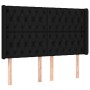 Kopfteil aus schwarzem Stoff mit LED 147x16x118/128 cm von , Kopf- und Fußteile - Ref: Foro24-3124384, Preis: 137,49 €, Rabat...