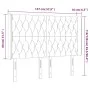 Headboard with LED in taupe gray fabric 147x16x118/128 cm by , Headboards and footboards - Ref: Foro24-3124386, Price: 165,19...