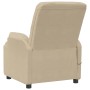 Sillón reclinable elevador de piel de ante blanco crema