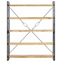 Estantería de 5 niveles madera maciza de mango 140x30x180 cm
