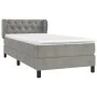 Boxspringbett mit hellgrauer Samtmatratze 80x200 cm von , Betten und Lattenroste - Ref: Foro24-3127637, Preis: 306,30 €, Raba...