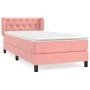 Box spring bed with pink velvet mattress 80x200 cm by , Beds and slatted bases - Ref: Foro24-3127642, Price: 288,26 €, Discou...