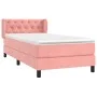 Box spring bed with pink velvet mattress 80x200 cm by , Beds and slatted bases - Ref: Foro24-3127642, Price: 288,26 €, Discou...