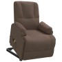 Sillón de masaje elevable cuero sintético marrón