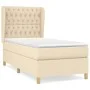 Box spring bed with cream fabric mattress 90x200 cm by , Beds and slatted bases - Ref: Foro24-3128738, Price: 367,39 €, Disco...