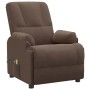 Sillón de masaje elevable cuero sintético marrón