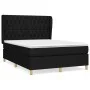 Box spring bed with black fabric mattress 140x190 cm by , Beds and slatted bases - Ref: Foro24-3128759, Price: 487,30 €, Disc...
