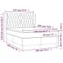 Box spring bed with black fabric mattress 140x190 cm by , Beds and slatted bases - Ref: Foro24-3128759, Price: 487,30 €, Disc...