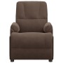 Sillón de masaje elevable cuero sintético marrón