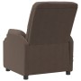 Sillón de masaje elevable cuero sintético marrón