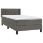 Box spring bed with dark gray velvet mattress 80x200 cm by , Beds and slatted bases - Ref: Foro24-3131106, Price: 307,29 €, D...