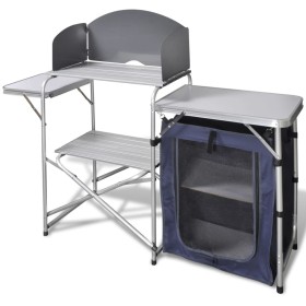 Klappbarer Camping-Küchenschrank mit Aluminiumstruktur von vidaXL, Campingmöbel - Ref: Foro24-41330, Preis: 138,90 €, Rabatt: %