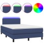 Box spring bed with mattress and LED blue fabric 120x200 cm by , Beds and slatted bases - Ref: Foro24-3132987, Price: 394,94 ...