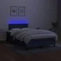 Box spring bed with mattress and LED blue fabric 120x200 cm by , Beds and slatted bases - Ref: Foro24-3132987, Price: 395,82 ...