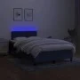 Box spring bed with mattress and LED blue fabric 120x200 cm by , Beds and slatted bases - Ref: Foro24-3133067, Price: 382,65 ...