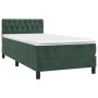 Box spring bed with mattress and LED dark green velvet 90x200 cm by , Beds and slatted bases - Ref: Foro24-3134564, Price: 31...