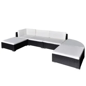 6-piece garden furniture set and black synthetic rattan cushions by vidaXL, Garden sets - Ref: Foro24-41273, Price: 477,42 €,...