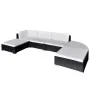 6-piece garden furniture set and black synthetic rattan cushions by vidaXL, Garden sets - Ref: Foro24-41273, Price: 477,42 €,...