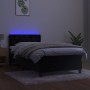 Boxspringbett mit Matratze und LED schwarzem Samt 80x200 cm von , Betten und Lattenroste - Ref: Foro24-3134551, Preis: 292,54...