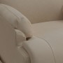 Sillón de masaje elevable de piel de ante artificial taupe