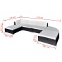 6-piece garden furniture set and black synthetic rattan cushions by vidaXL, Garden sets - Ref: Foro24-41273, Price: 470,74 €,...
