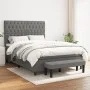 Cama box spring con colchón tela gris oscuro 140x190 cm de , Camas y somieres - Ref: Foro24-3136830, Precio: 586,74 €, Descue...