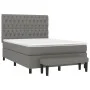 Box spring bed with dark gray fabric mattress 140x190 cm by , Beds and slatted bases - Ref: Foro24-3136830, Price: 586,47 €, ...