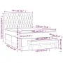 Box spring bed with dark gray fabric mattress 140x190 cm by , Beds and slatted bases - Ref: Foro24-3136830, Price: 586,47 €, ...