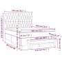 Box spring bed with taupe gray fabric mattress 140x200 cm by , Beds and slatted bases - Ref: Foro24-3137401, Price: 572,69 €,...