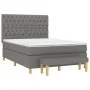 Box spring bed with dark gray fabric mattress 140x200 cm by , Beds and slatted bases - Ref: Foro24-3137398, Price: 543,58 €, ...
