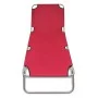 Tumbona plegable de acero con recubrimiento polvo rojo de vidaXL, Tumbonas - Ref: Foro24-41479, Precio: 59,39 €, Descuento: %