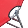 Klappbare Sonnenliege aus Stahl mit roter Pulverbeschichtung von vidaXL, Liegen - Ref: Foro24-41479, Preis: 52,80 €, Rabatt: %