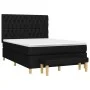 Box spring bed with black fabric mattress 140x190 cm by , Beds and slatted bases - Ref: Foro24-3137391, Price: 513,69 €, Disc...