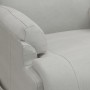 Sillón de masaje elevable de piel de ante artificial gris claro