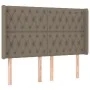 Box spring bed with mattress and LED lights taupe gray fabric 140x190 cm by , Beds and slatted bases - Ref: Foro24-3138553, P...