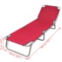 Klappbare Sonnenliege aus Stahl mit roter Pulverbeschichtung von vidaXL, Liegen - Ref: Foro24-41479, Preis: 52,80 €, Rabatt: %