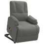 Sillón de masaje elevable piel de ante artificial gris oscuro