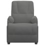 Sillón de masaje elevable piel de ante artificial gris oscuro