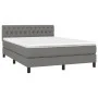 Box spring bed with dark gray fabric mattress 140x190 cm by , Beds and slatted bases - Ref: Foro24-3140290, Price: 487,68 €, ...