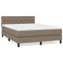 Cama box spring con colchón tela gris taupe 140x200 cm de , Camas y somieres - Ref: Foro24-3140301, Precio: 468,35 €, Descuen...