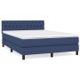 Box spring bed with blue fabric mattress 140x200 cm by , Beds and slatted bases - Ref: Foro24-3140303, Price: 433,23 €, Disco...