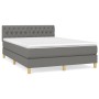 Box spring bed with dark gray fabric mattress 140x200 cm by , Beds and slatted bases - Ref: Foro24-3140858, Price: 433,29 €, ...