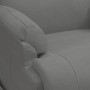 Sillón de masaje elevable piel de ante artificial gris oscuro