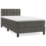 Cama box spring con colchón terciopelo gris oscuro 80x200 cm de , Camas y somieres - Ref: Foro24-3141510, Precio: 294,37 €, D...