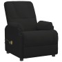 Sillón de masaje elevable de piel de ante artificial negro