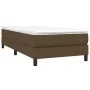 Box spring bed with dark brown fabric mattress 100x200 cm by , Beds and slatted bases - Ref: Foro24-3144056, Price: 297,48 €,...