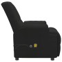 Sillón de masaje elevable de piel de ante artificial negro