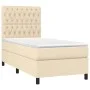 Box spring bed with cream fabric mattress 90x200 cm by , Beds and slatted bases - Ref: Foro24-3141990, Price: 354,97 €, Disco...